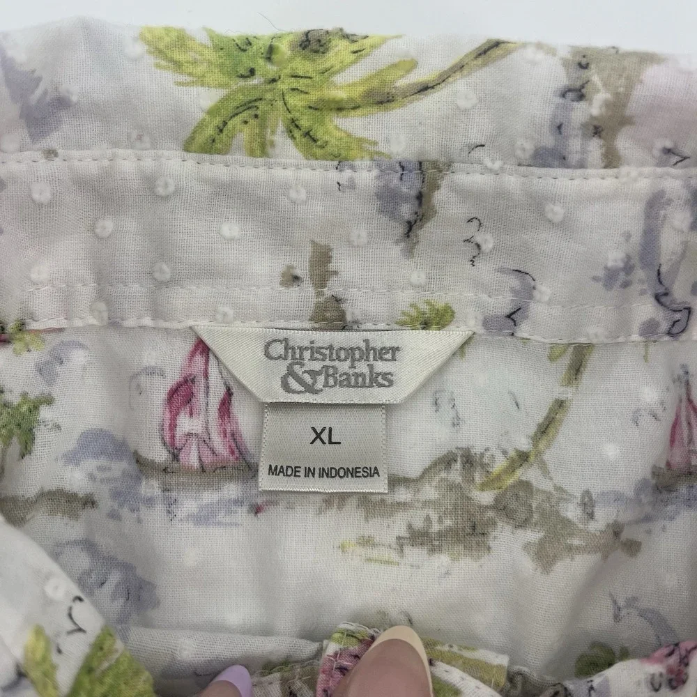 Vintage Christopher & Banks Shirt Size‎ XL - Christopher & Banks Sailing Shirt - Picture 4 of 7